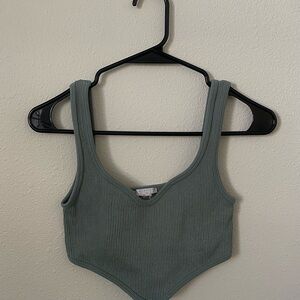 Gray-Green Ribbed TankTop